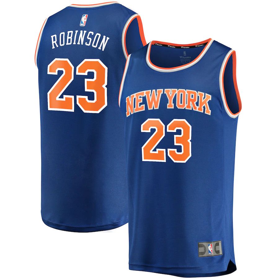 Men New York Knicks 23 Mitchell Robinson Fanatics Branded Royal Fast Break Replica Player NBA Jersey